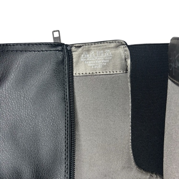 Life Stride tall black boots buckles stretch zippers size 7.5 W - Picture 8 of 9